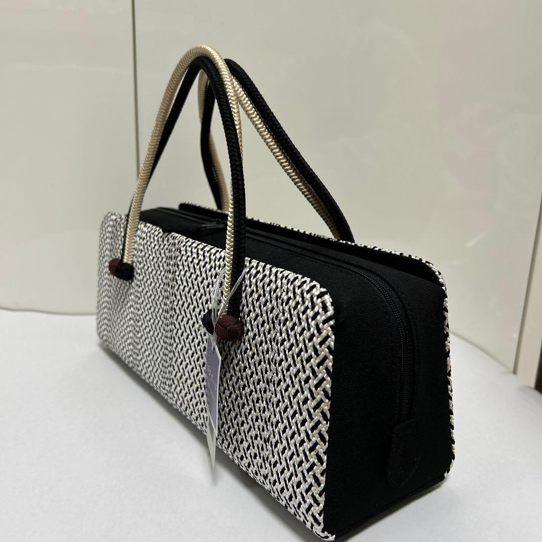 和装バック　利休バッグ　横長の型　小田巻付き　バッグ　組織り　衿秀　和想庵