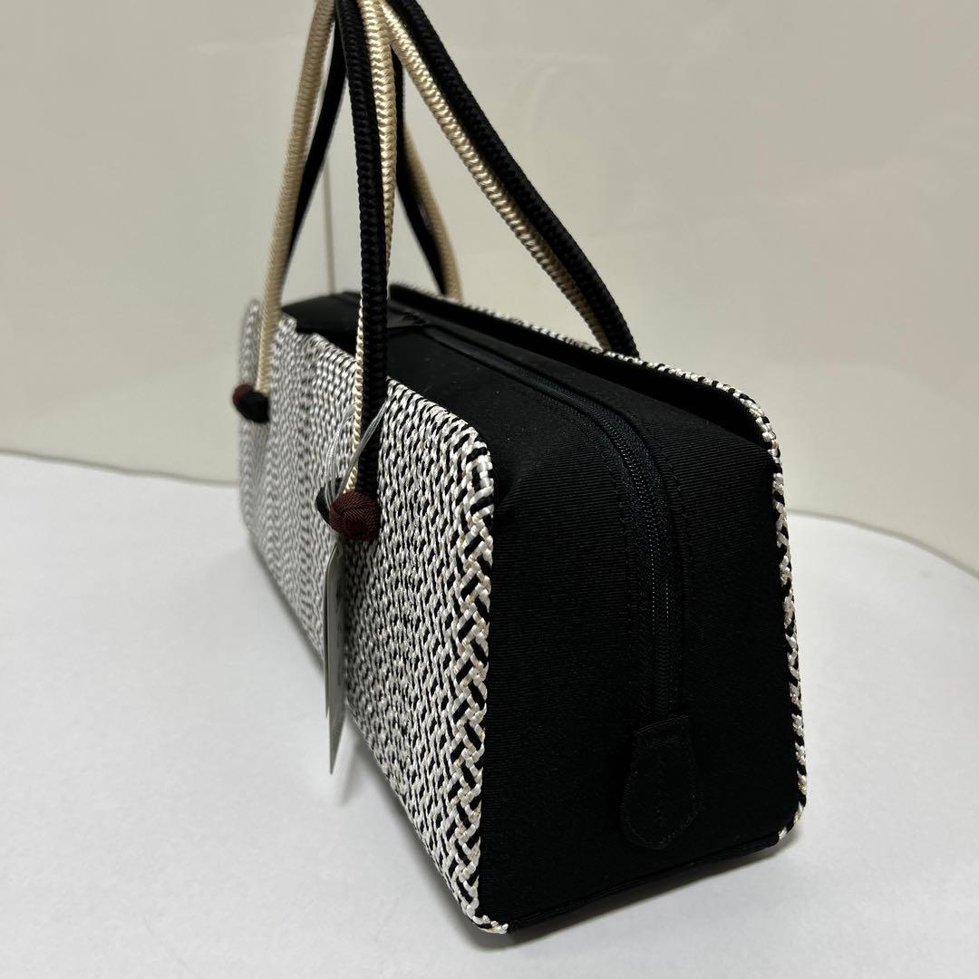 和装バック　利休バッグ　横長の型　小田巻付き　バッグ　組織り　衿秀　和想庵