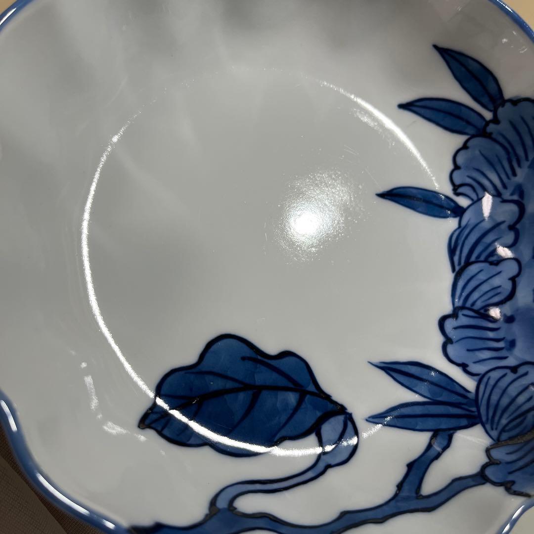 源右衛門　染付ひまわり絵　鉢碗5ケ