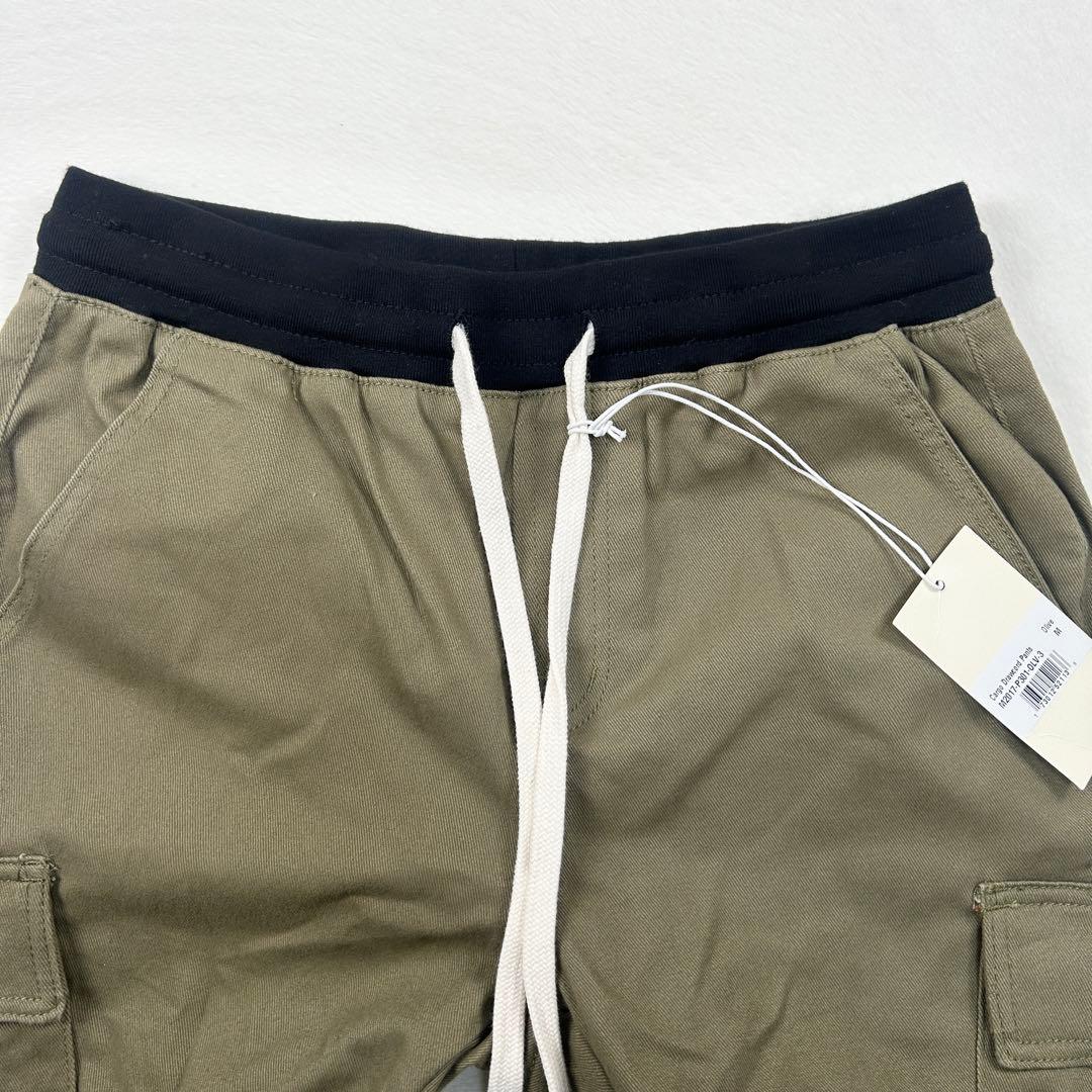 b1494✨新品タグ付✨【mnml】カーゴパンツ　ジョガーパンツ　Olive　M