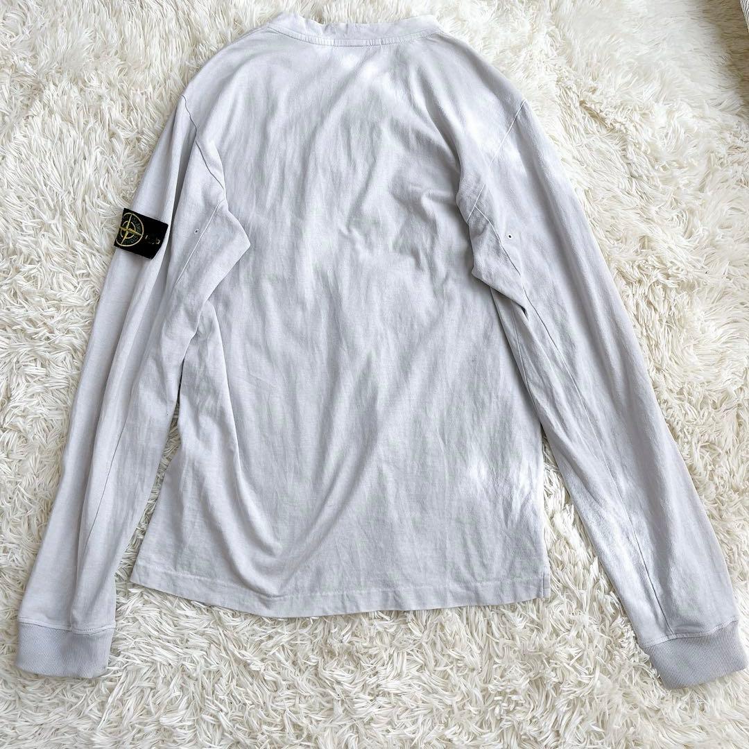 STONE  ロゴワッペン ロングカットソー ライトグレー L