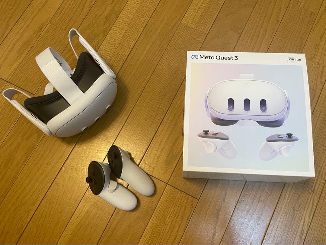  Quest 3 VRヘッドセット 本体とコントローラー