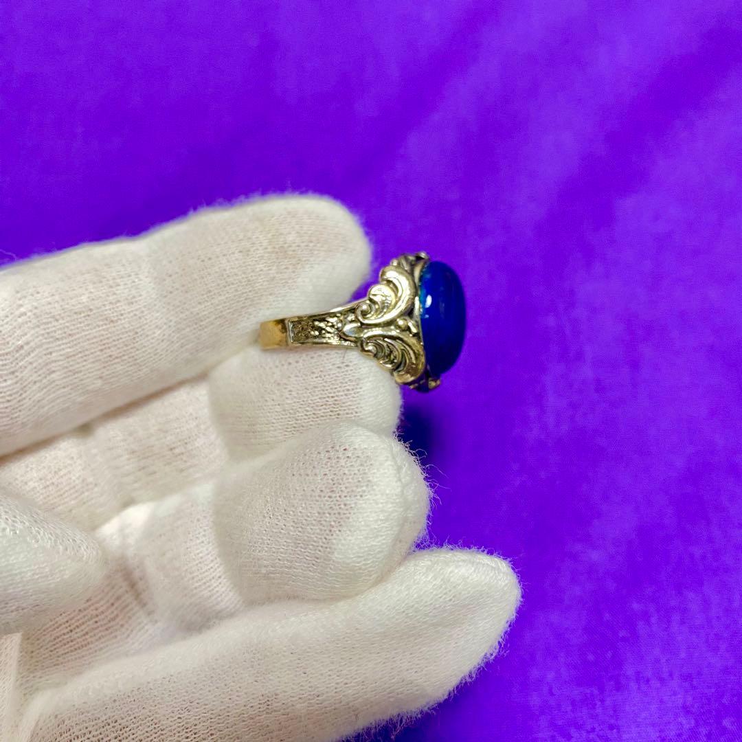 【上級呪物】蒼煌の指環 ～深青霊石が導く洞察と守護の環～