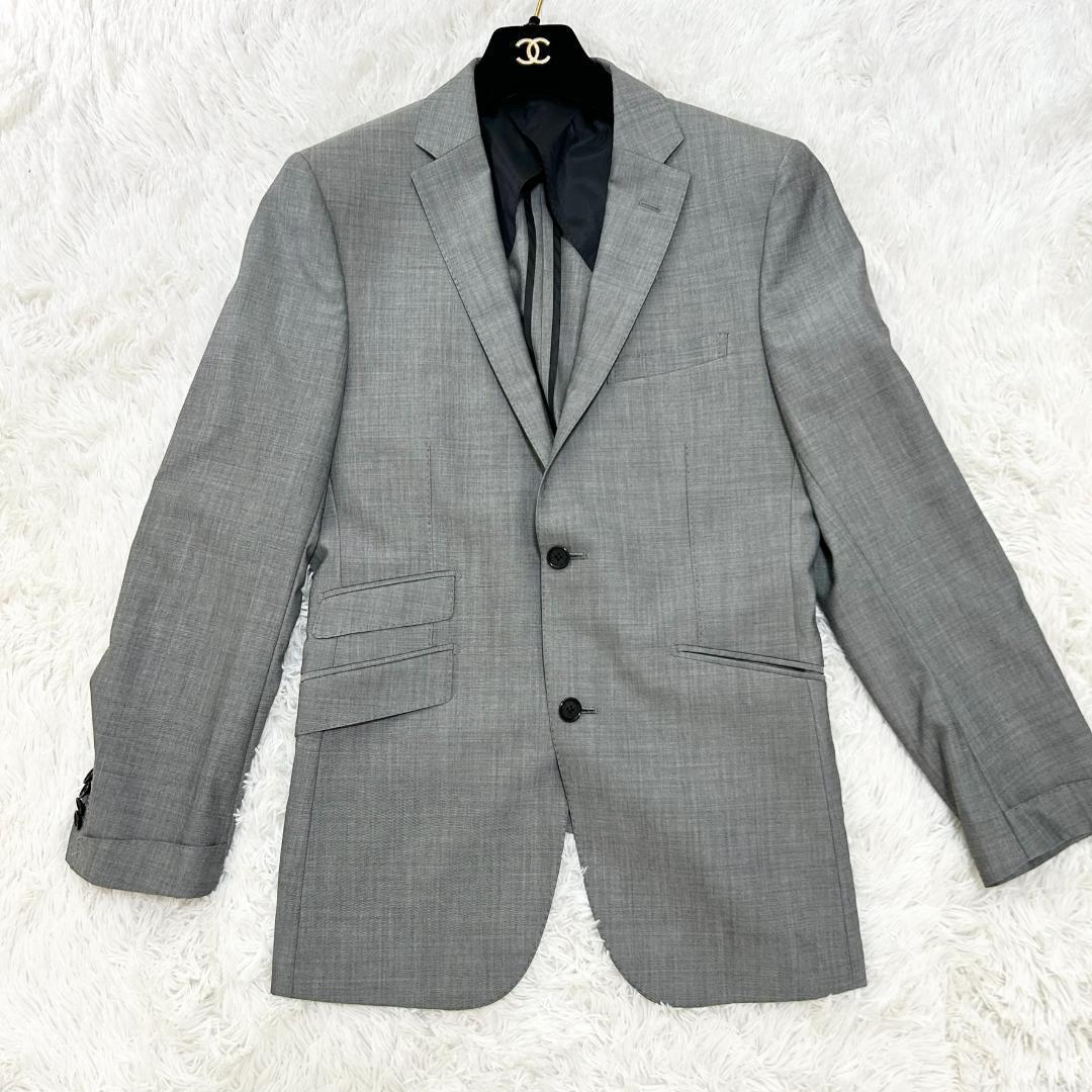 品　ラブレス　セットアップ　シルク　モヘヤ　ウール　グレー　三陽商会　M　背抜き