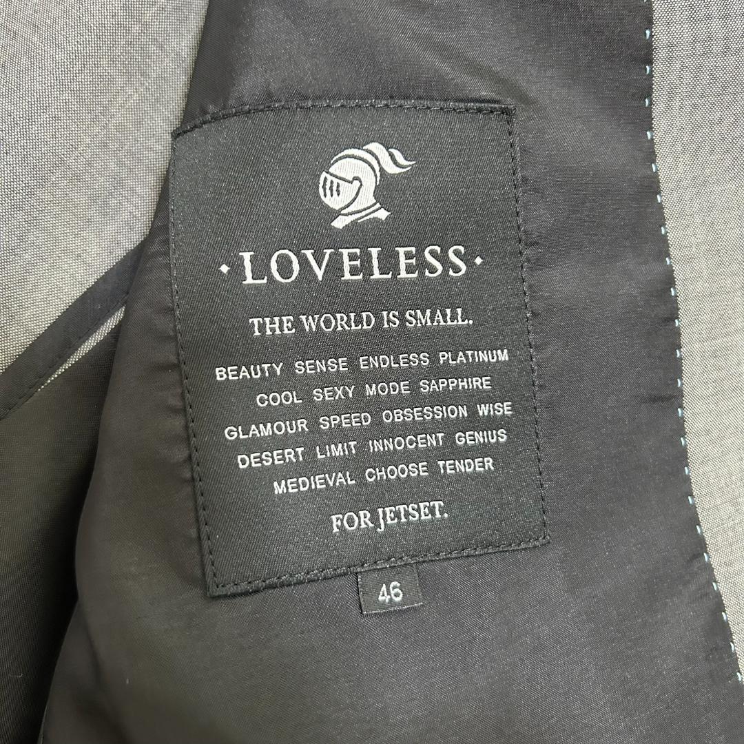 品　ラブレス　セットアップ　シルク　モヘヤ　ウール　グレー　三陽商会　M　背抜き