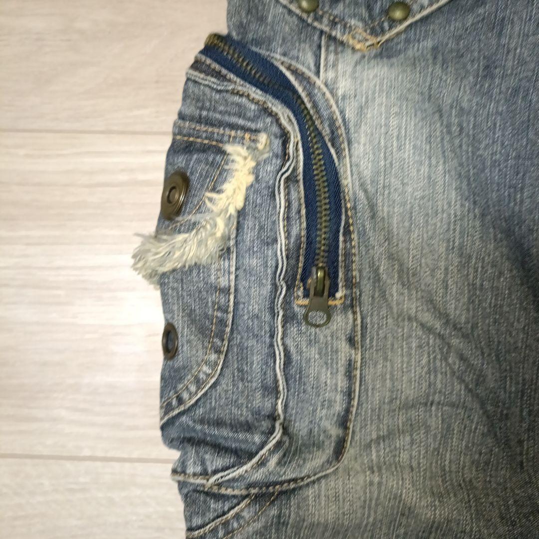 【in the attic】 デザイン カーゴ デニム ダメージ Y2K