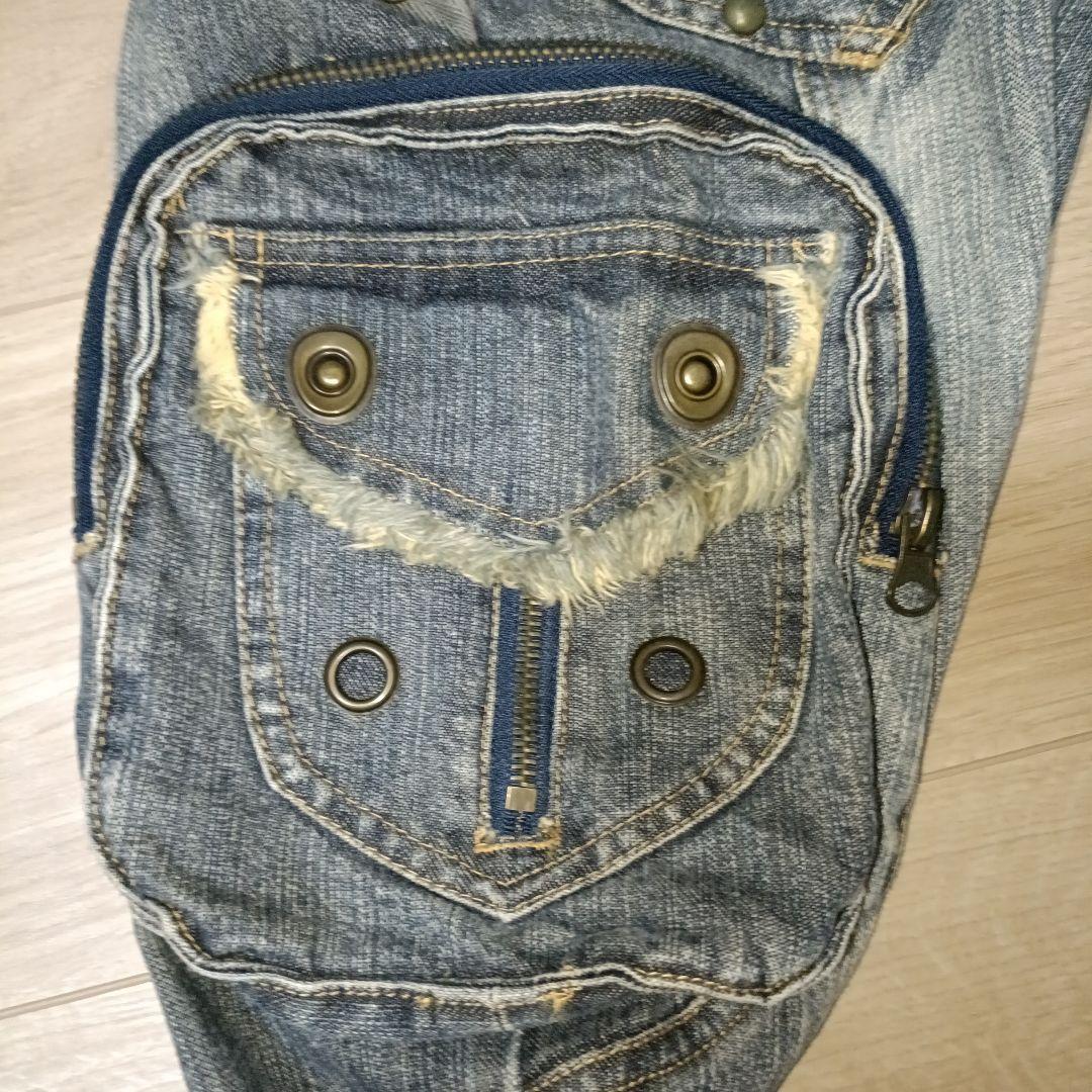 【in the attic】 デザイン カーゴ デニム ダメージ Y2K