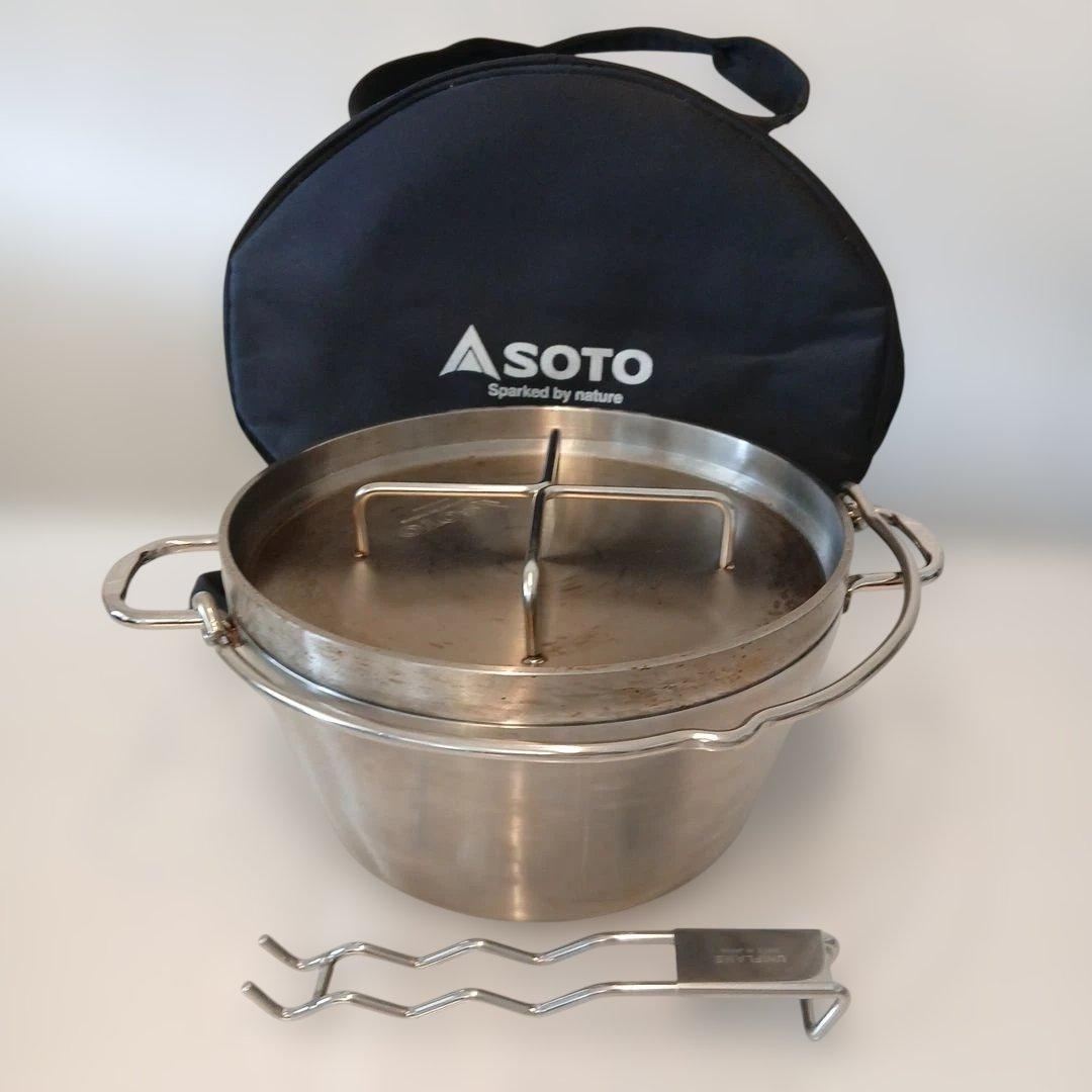 ソト(SOTO) 日本製 10インチ　ダッチオーブン ステンレス　ケース付き