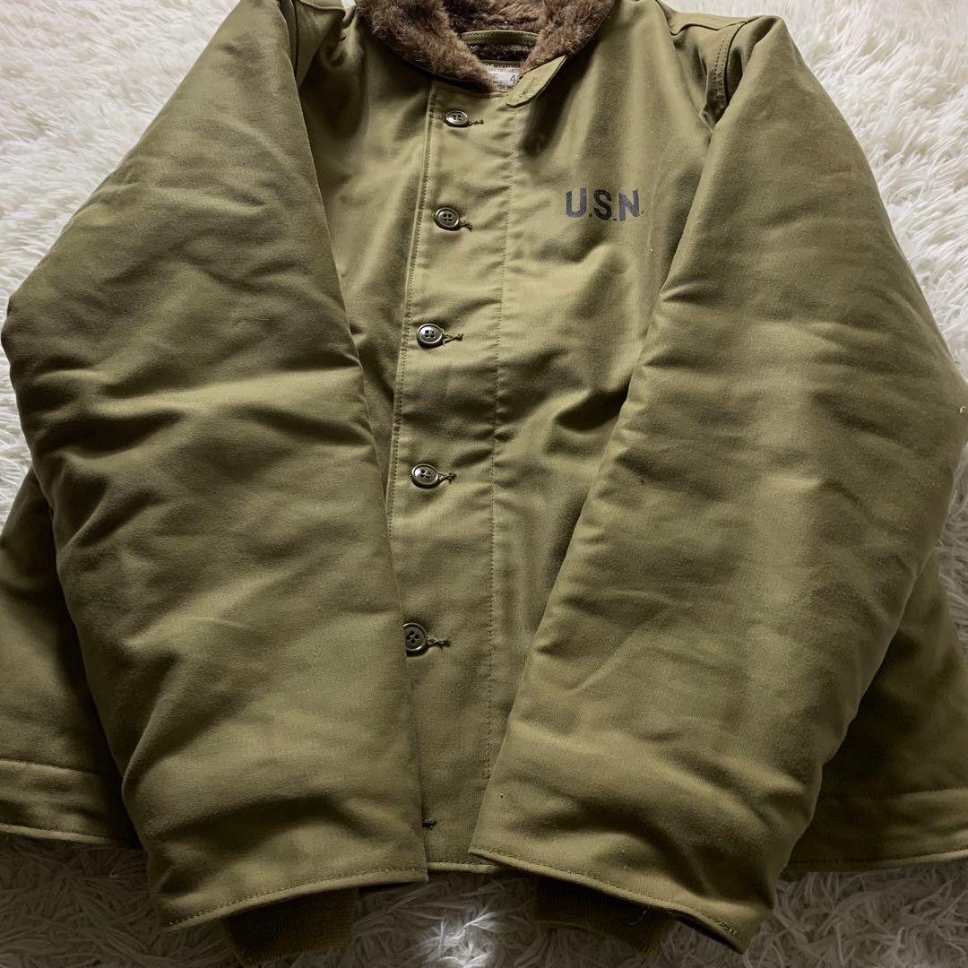 美品■HOUSTON ヒューストン デッキジャケット カーキ 42