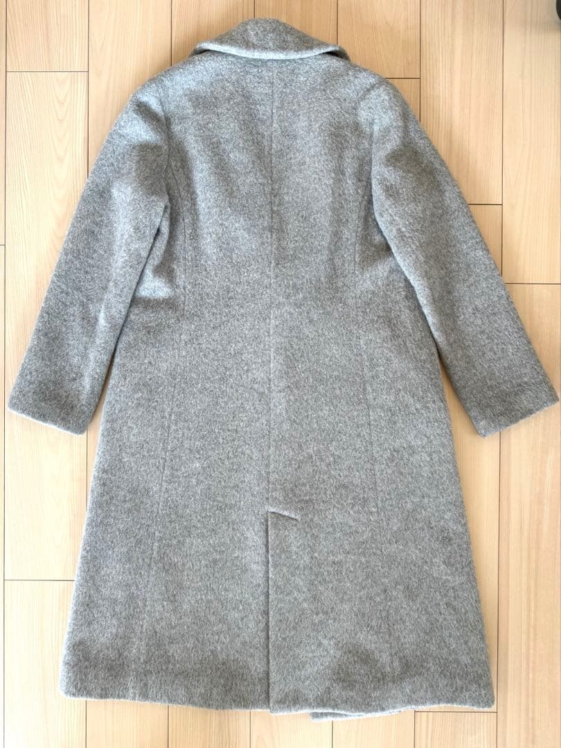 超美品 feerique アルパカ混 厚手 ロングコート グレー 2