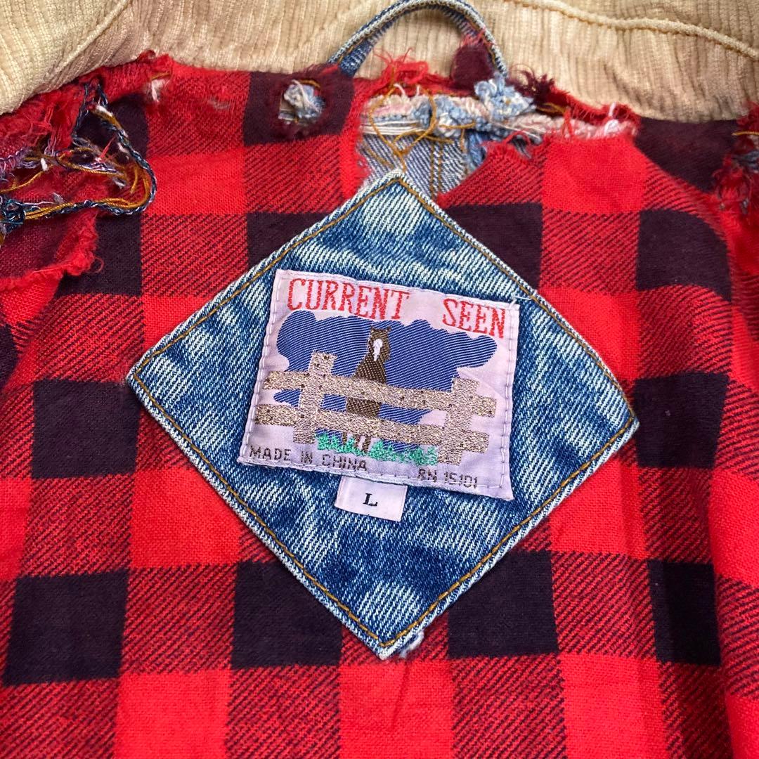 80年代 ビンテージ CURRENTSEEN カバーオール デニム Lサイズ