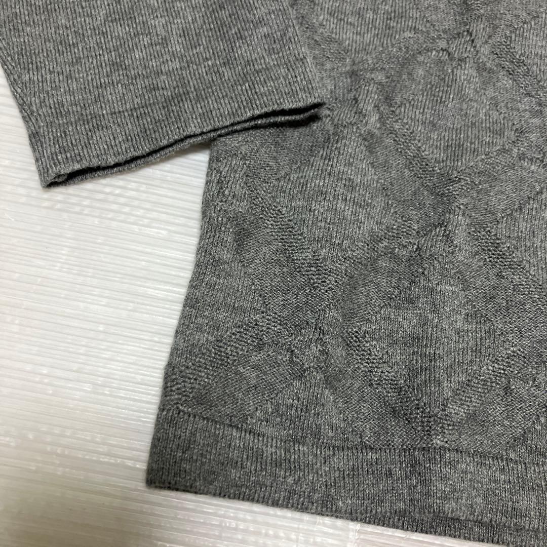 送料無料 新品 adidas GOLF アーガイル柄セーター ポロ M GR