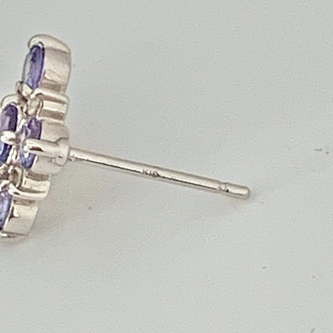 試着のみ ツツミ K10WG タンザナイト ピアス 箱、保証書付き