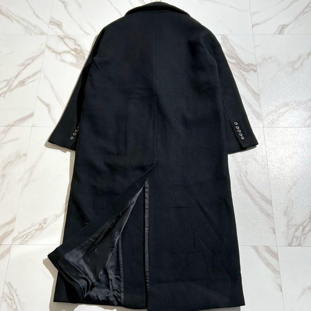 【極美品✨】ザラ マンテコ ヘリンボーン ダブルチェスターコート 黒 L相当