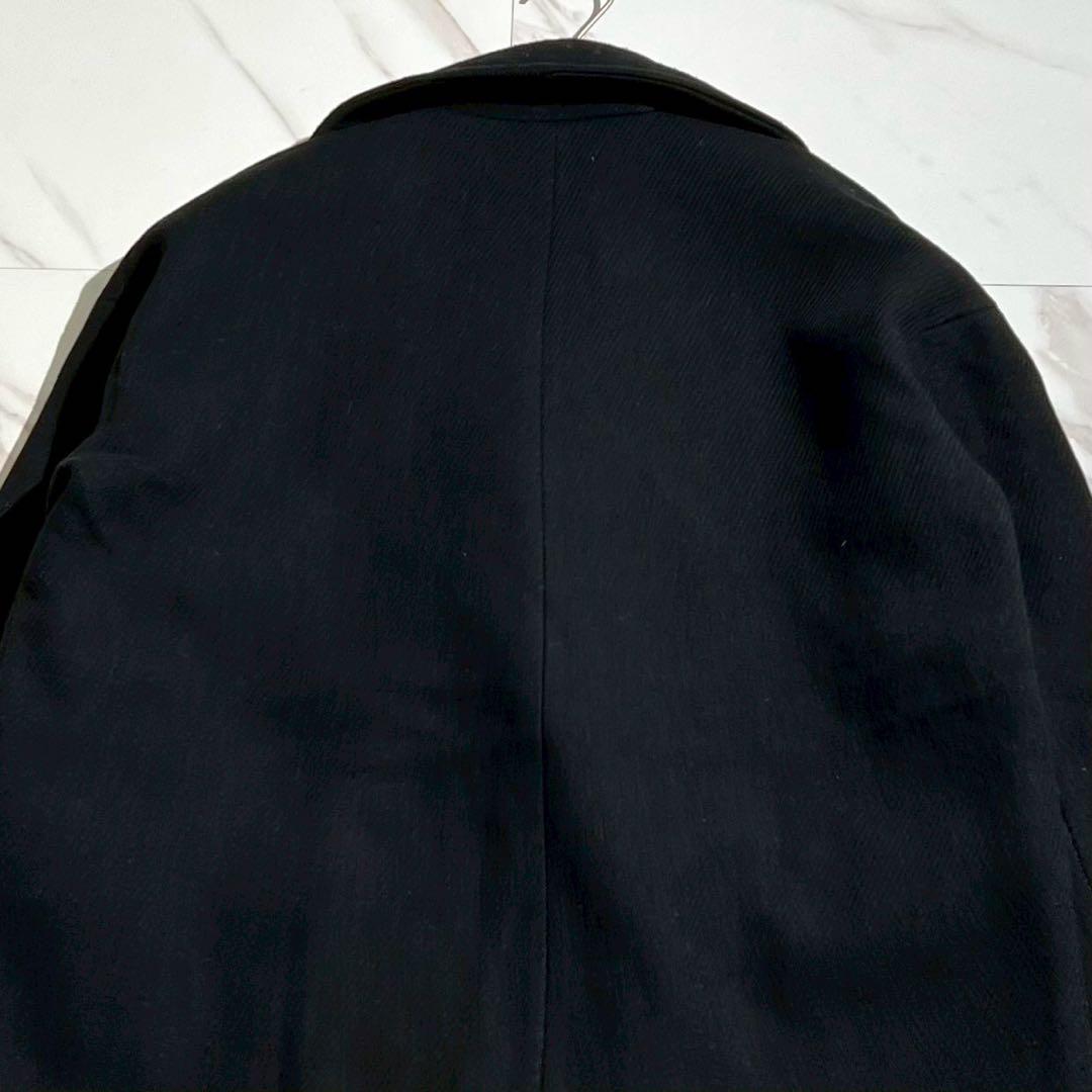 【極美品✨】ザラ マンテコ ヘリンボーン ダブルチェスターコート 黒 L相当