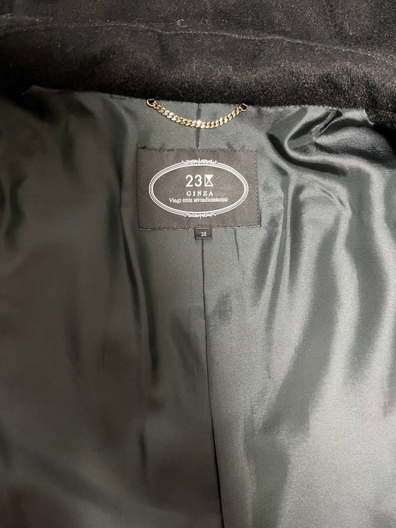 値下げ❣️【新品】23区チェスターコート　黒　M