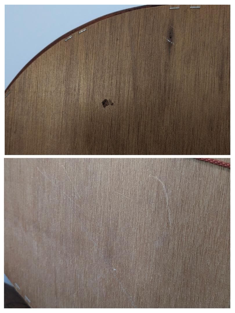 ラタン ウォールミラー 円形 大きめ 丸 壁掛け鏡 ビンテージ ブラウン