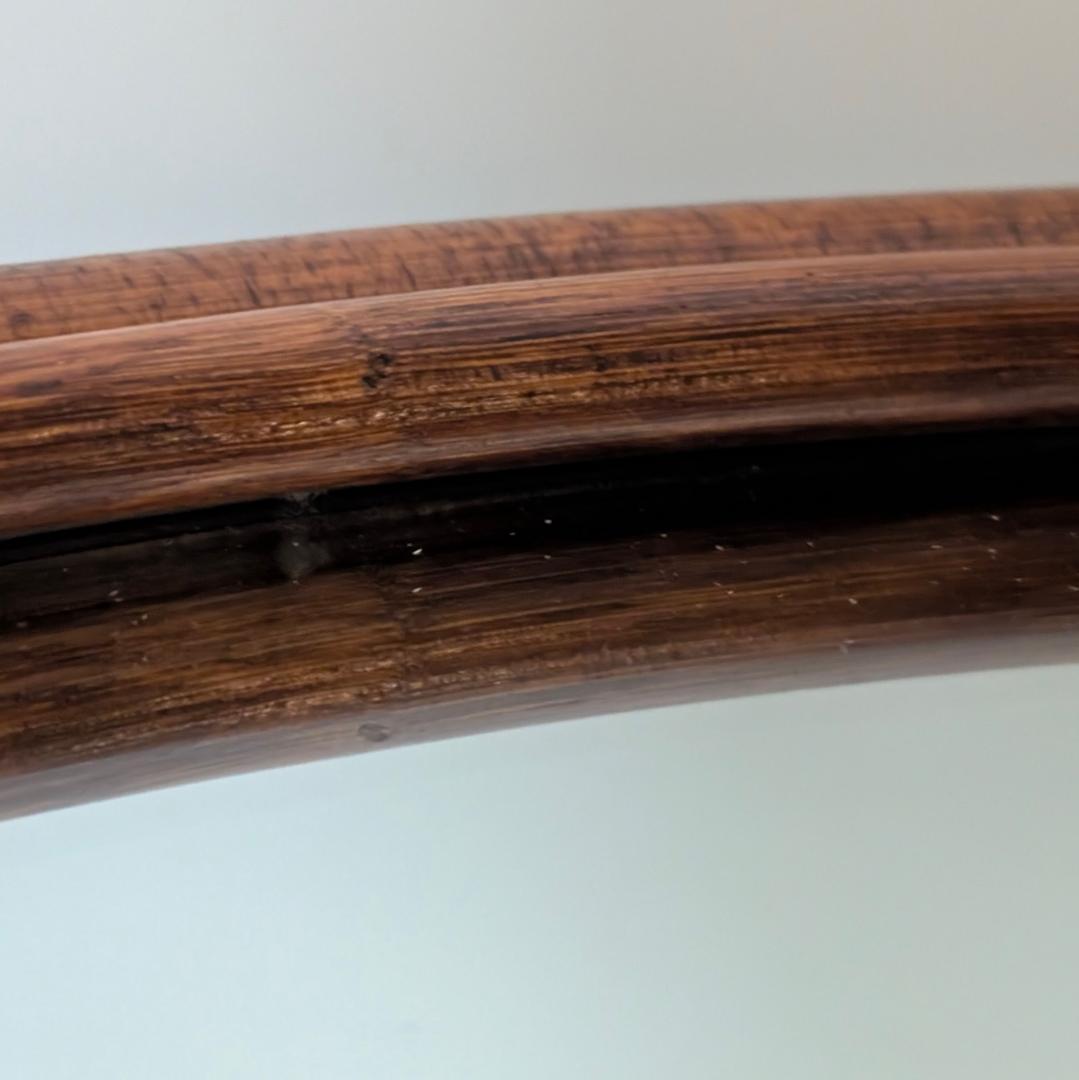 ラタン ウォールミラー 円形 大きめ 丸 壁掛け鏡 ビンテージ ブラウン