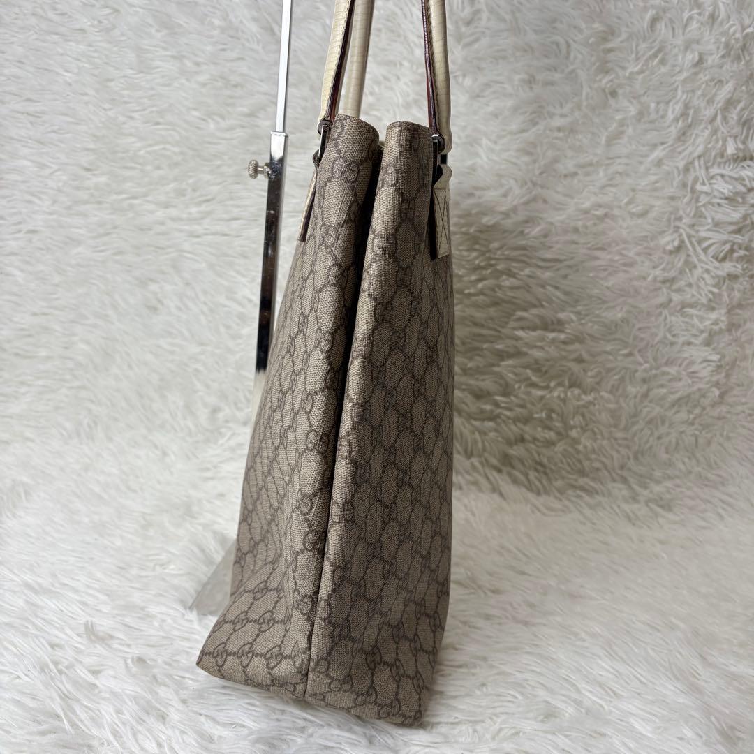 GUCCI グッチ GGスプリーム トートバッグ PVC アイボリー系