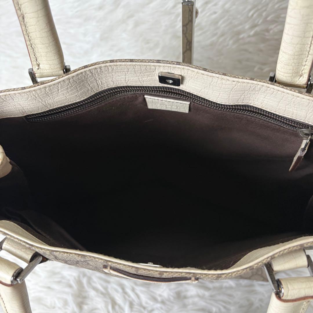 GUCCI グッチ GGスプリーム トートバッグ PVC アイボリー系