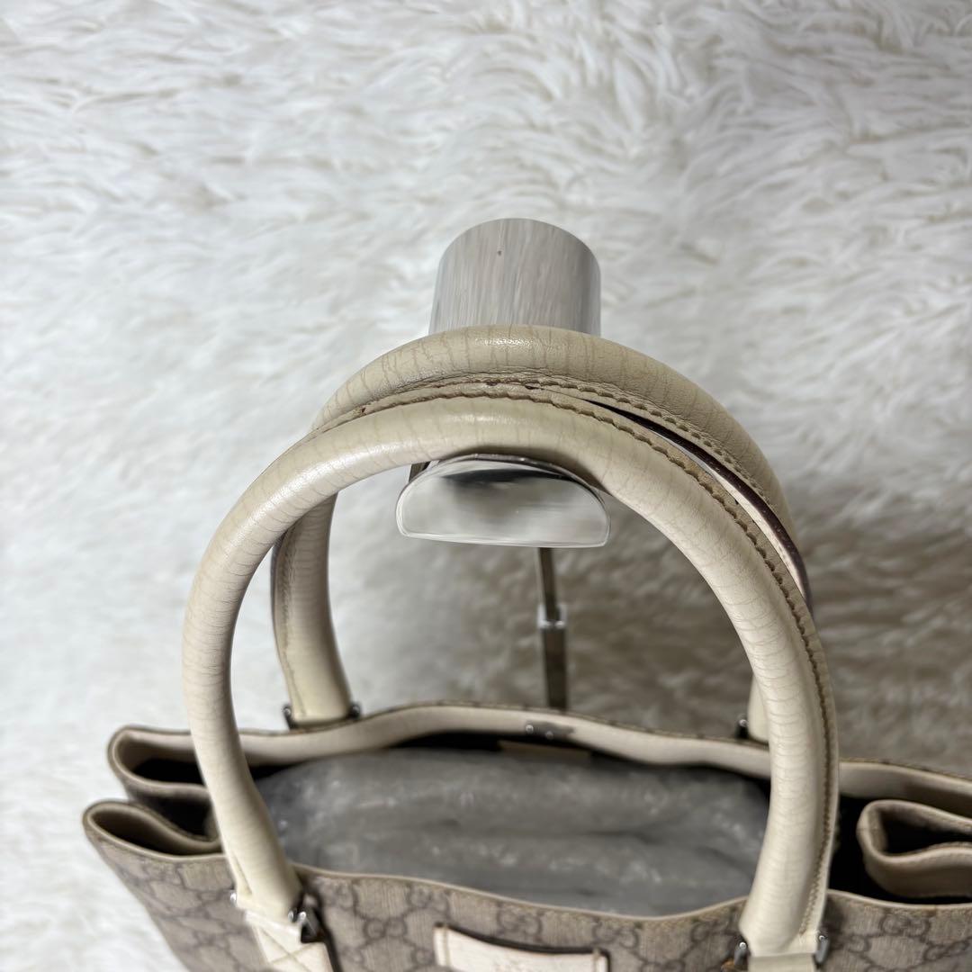 GUCCI グッチ GGスプリーム トートバッグ PVC アイボリー系