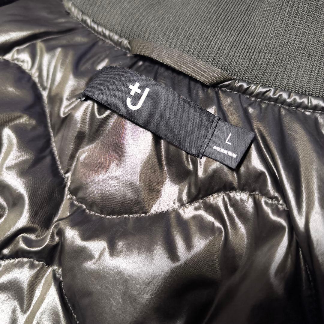 【希少美品】ユニクロ+J ハイブリッドダウンMA-1ブルゾン L 2021秋冬