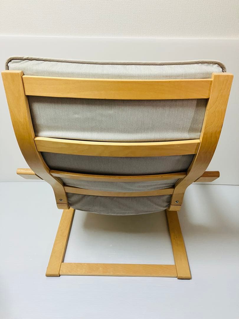 IKEA イケア POÄNG ポエング チェア＋オットマン セット 木製フレーム