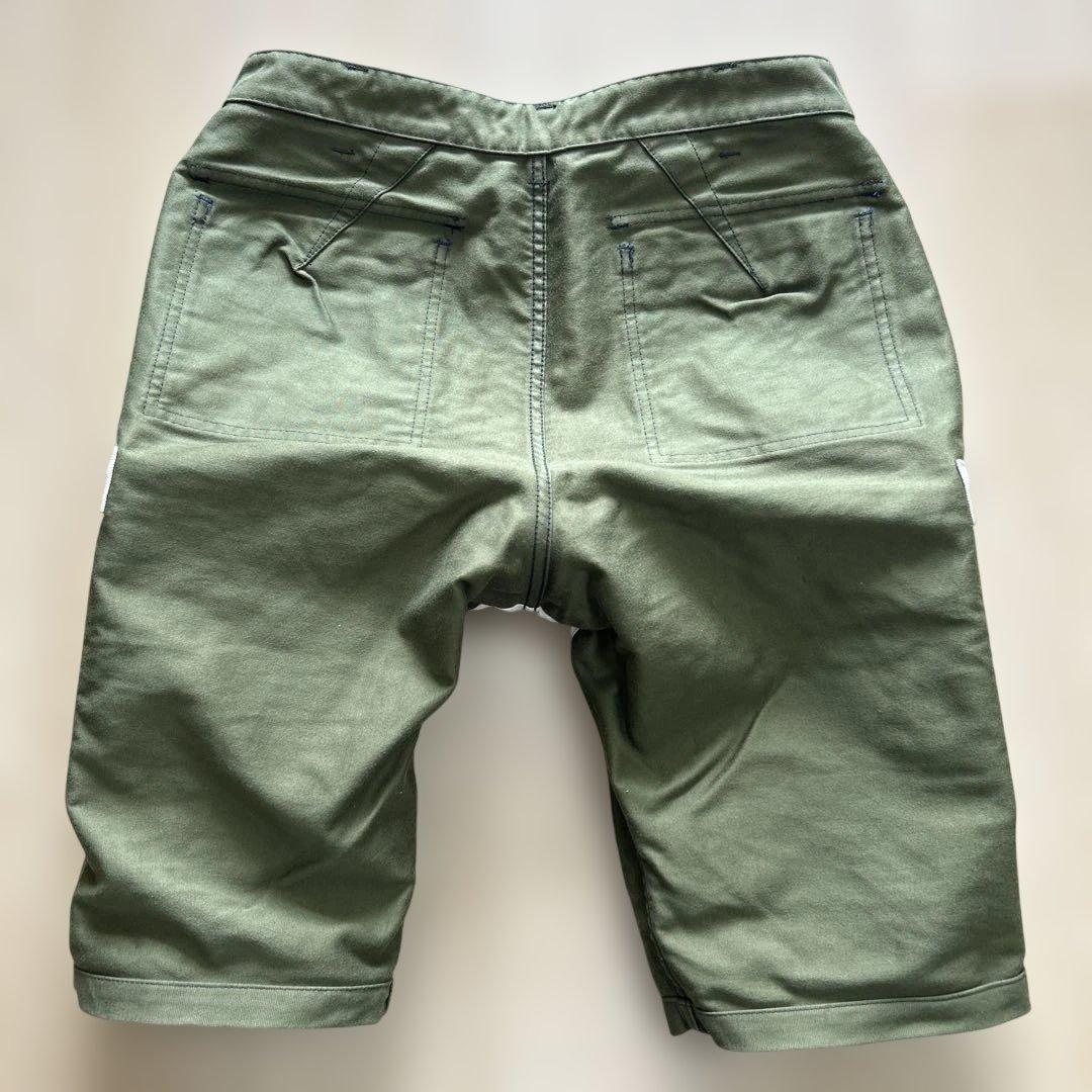 桃太郎ジーンズW32 カーゴショートパンツ オリーブグリーン