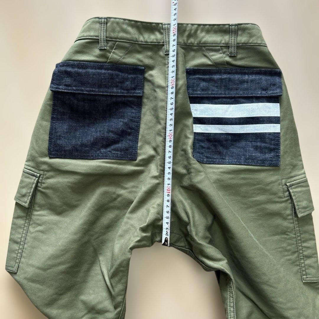 桃太郎ジーンズW32 カーゴショートパンツ オリーブグリーン