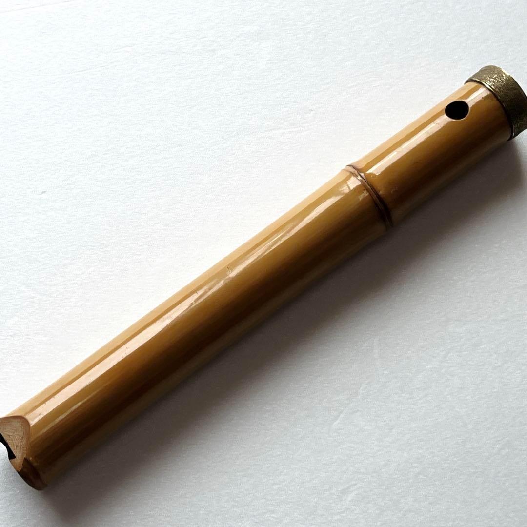 尺八本体　 5穴 金属リング　一尺八寸