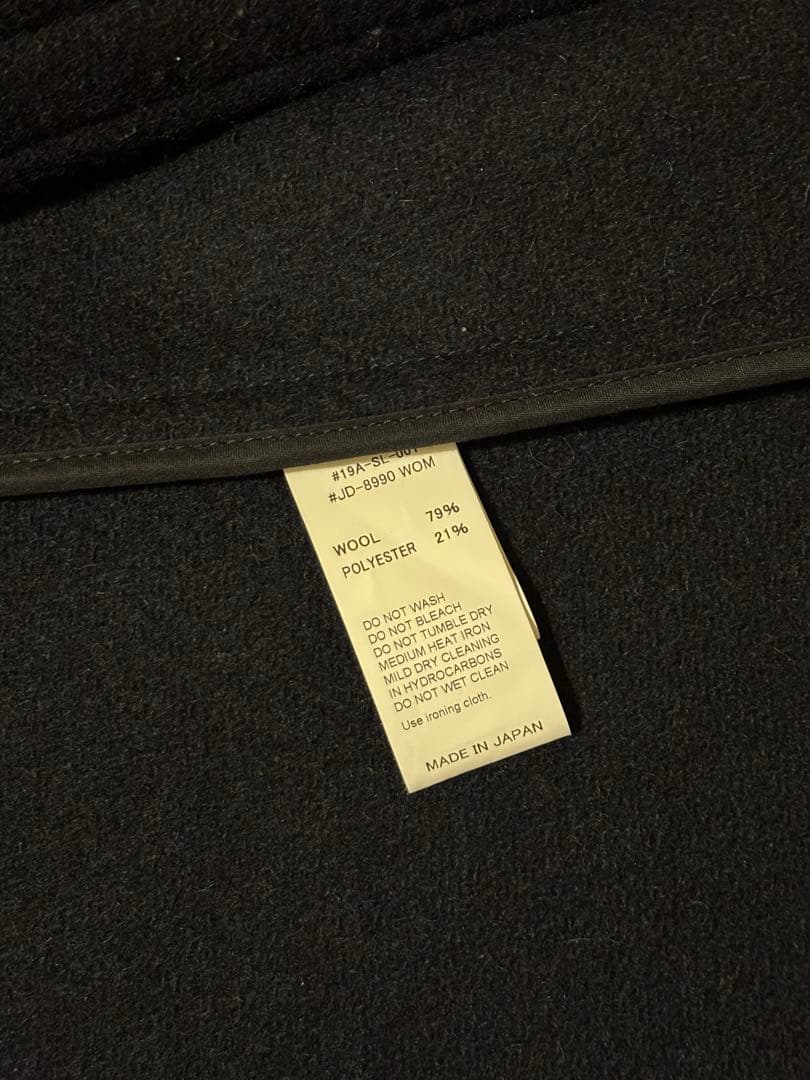 DANTON ウールモッサノーカラー 38 ネイビー