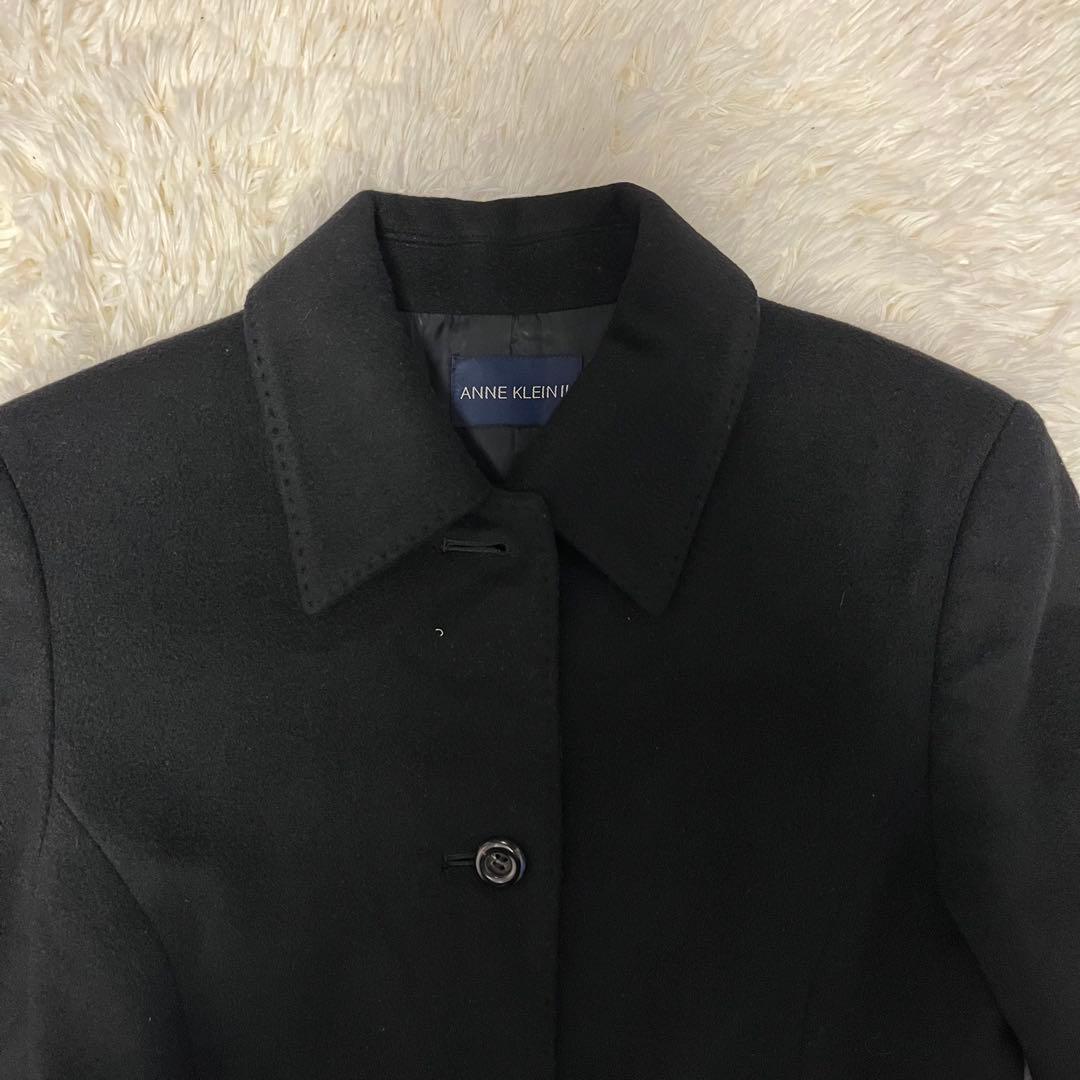 ANNE  II アンクライン　ロングコートカシミヤ100% 黒