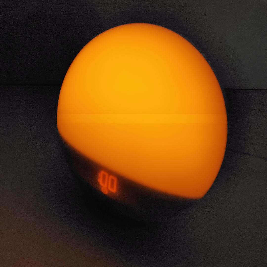 動作品 PHILIPS 目覚まし時計 HF3519 ライト 21年製 ｍ1426