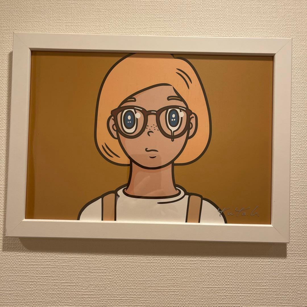 「希少作品」ハシヅメユウヤ　版画　サイン入り　クライングガール