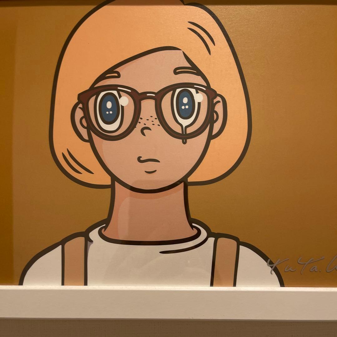 「希少作品」ハシヅメユウヤ　版画　サイン入り　クライングガール