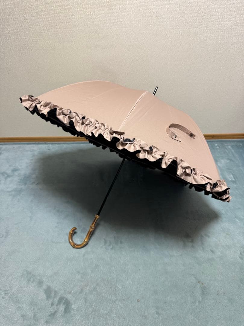 サンバリア100 長傘　M フリル　ピンク