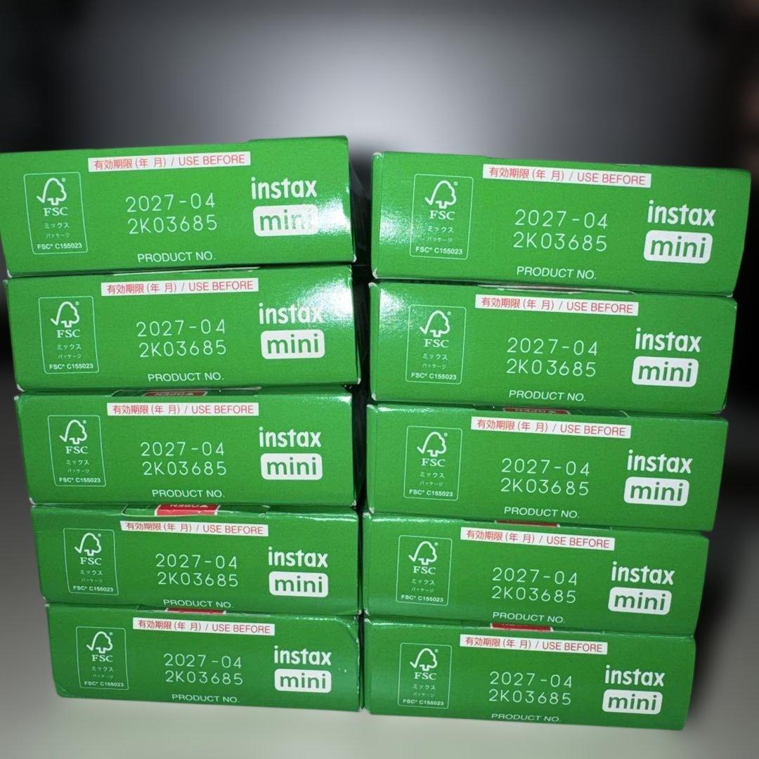 FUJIFILM instax mini チェキ用フィルム×10箱セット