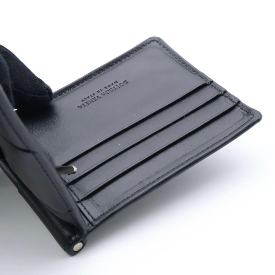 【超極美品】BOTTEGAVENETA カセット　マネークリップ　黒　レザー