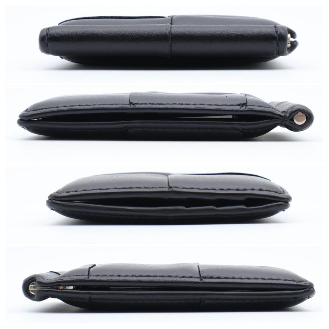 【超極美品】BOTTEGAVENETA カセット　マネークリップ　黒　レザー