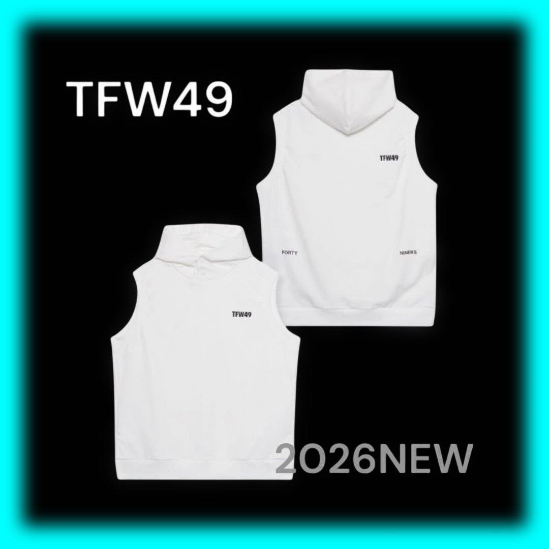 新品タグ付き⭐️TFW49 ⭐️2026FW新作⭐️ ベスト　ホワイト　フーディ　L