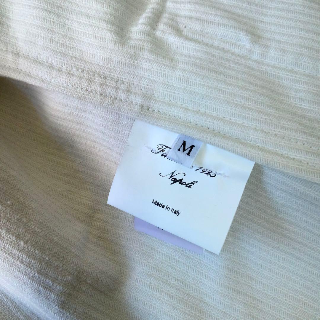 Finamore フィナモレ サファリジャケット M コーデュロイ オフホワイト