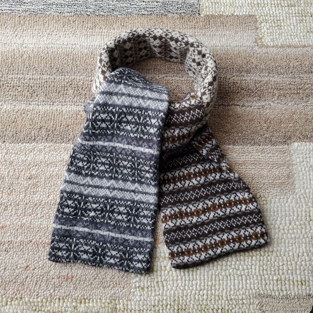 美品 ロバートマッキー スコットランド製 マフラー