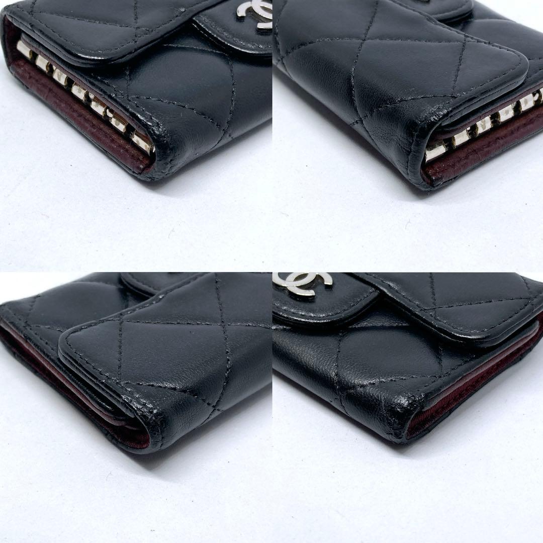 900 シャネル　ココマーク　６連キーケース　マトラッセ　黒