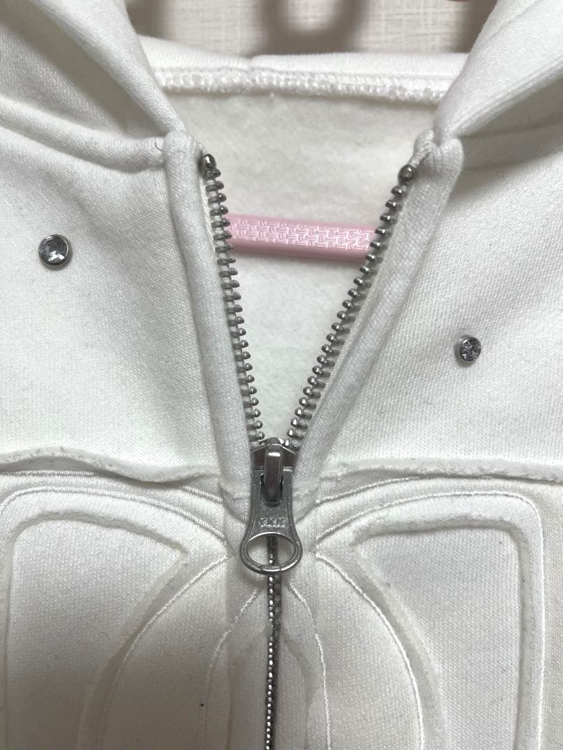 新品　ダーリッチDarich DDロゴビジュージップパーカー　ホワイトF