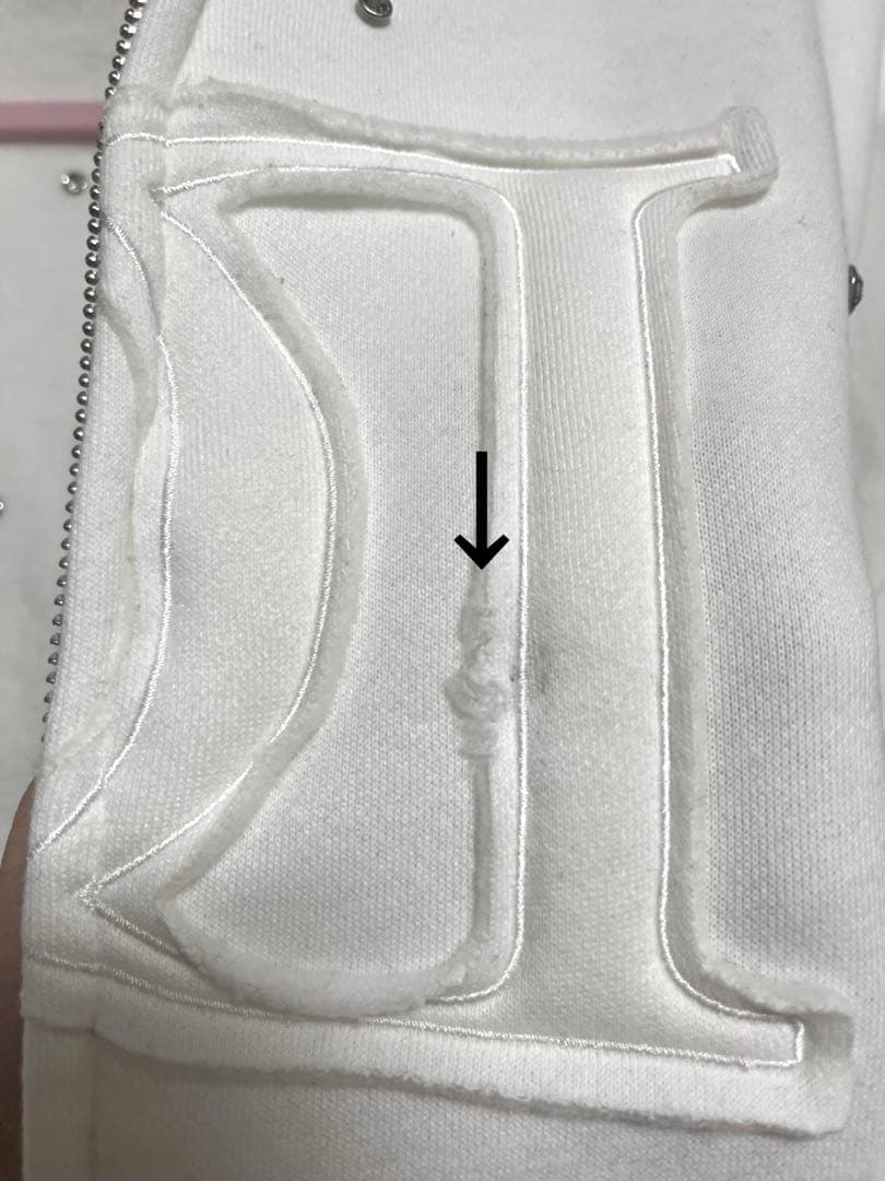 新品　ダーリッチDarich DDロゴビジュージップパーカー　ホワイトF