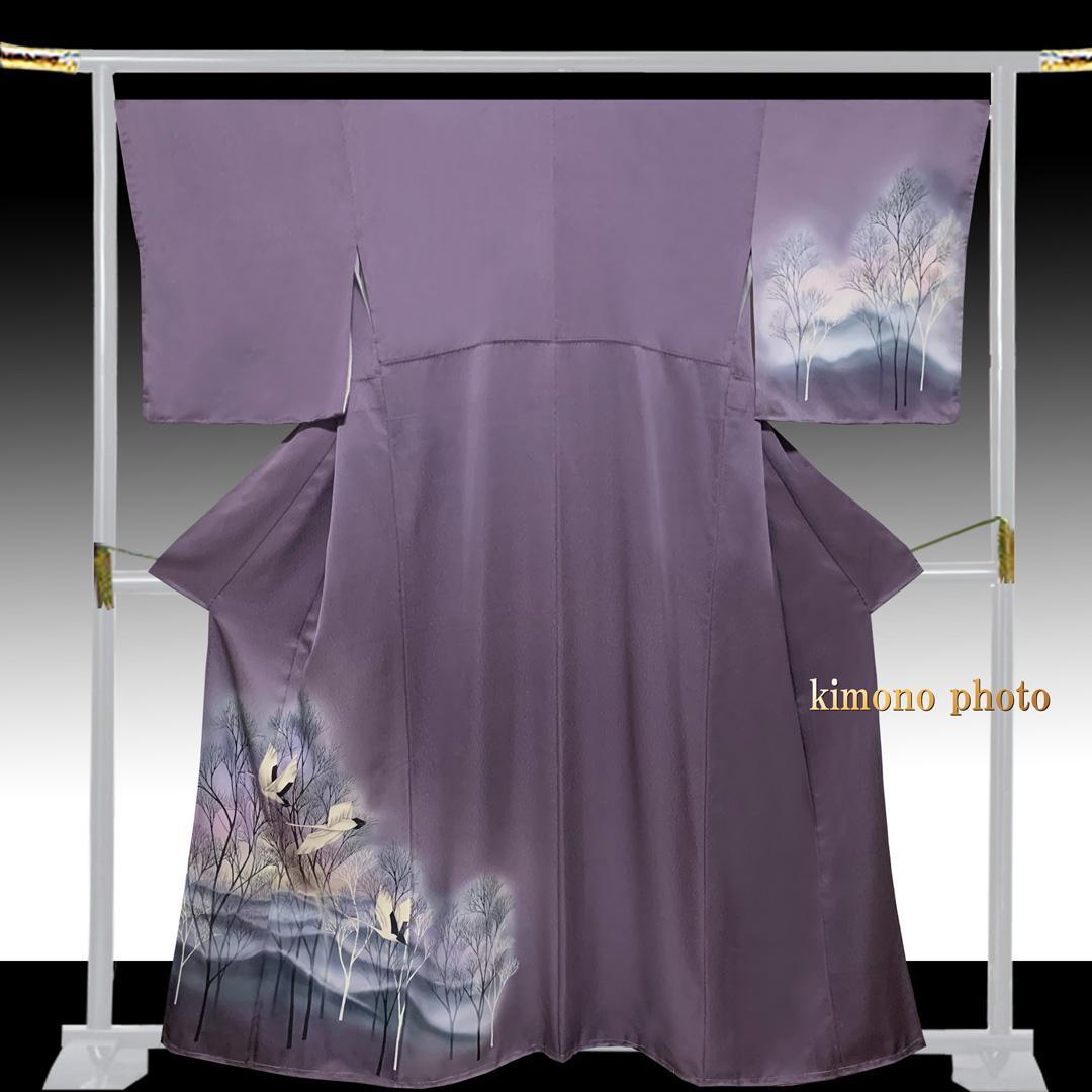 【新品、未使用】正絹【極上逸品】トールサイズ【手描き 友禅染】訪問着フルセット