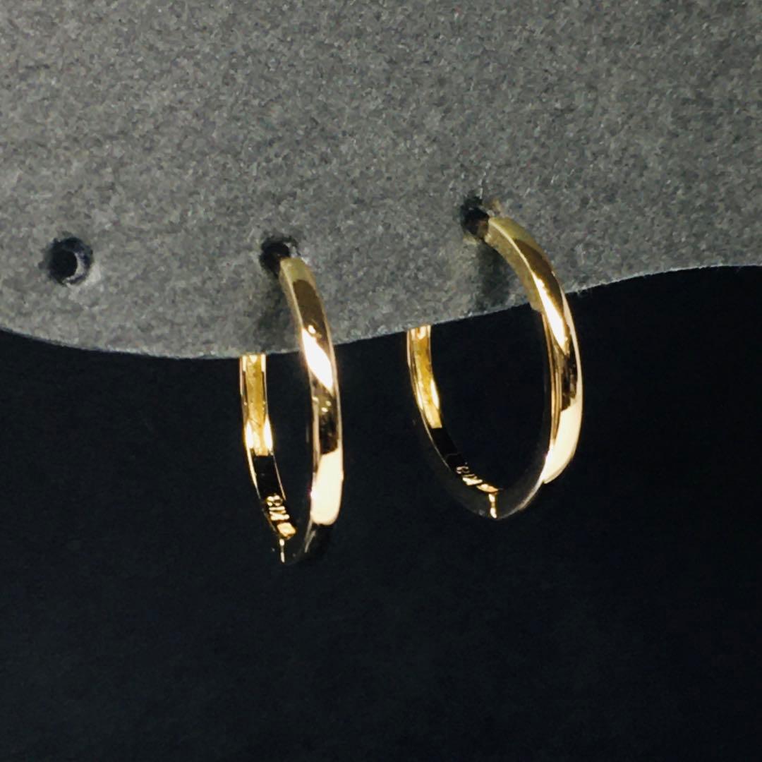 ニックネーム。様の専用ページ　　　　　K18フープピアス(大)イエローゴールド