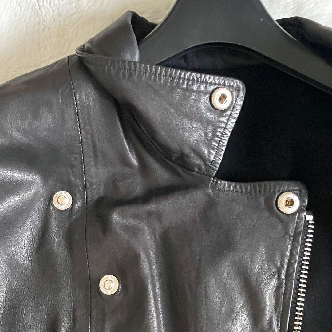 スワード Sword ラムレザー ライダースジャケット 42 ブラック