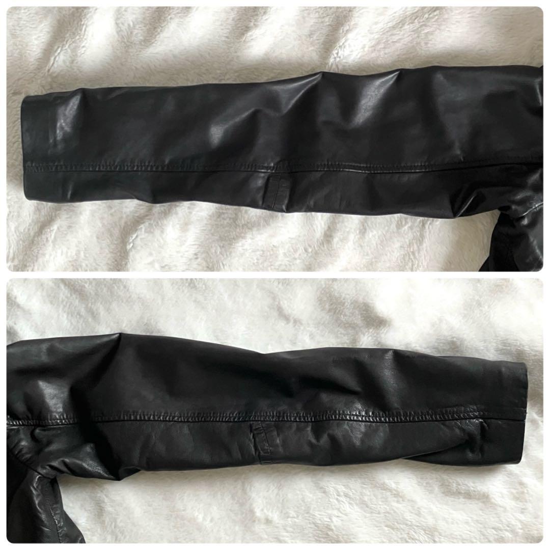 スワード Sword ラムレザー ライダースジャケット 42 ブラック