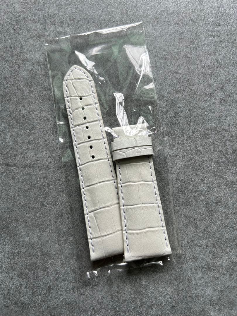 EDOXクロノオフショア1 クロコ型押しカーフレザーベルト